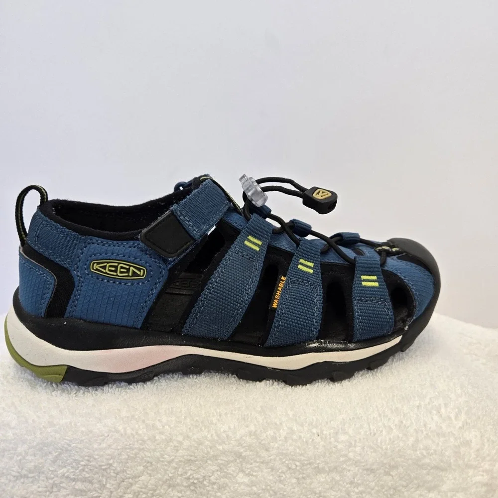 Keen Newport Neo H2 Waterproof Youth Size 2 Navy/Green Black Hiking Outdoor Shoe